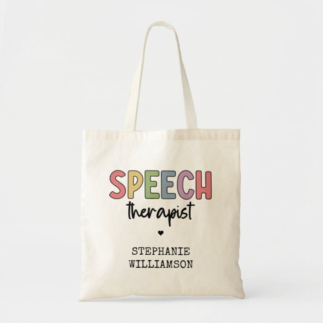 Custom SLP Speech Pathologist Speech Therapist Tragetasche (Vorne)