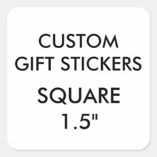 Custom SMALL 1.5" SQUARE Geschenkaufkleber Vorlage Quadratischer Aufkleber