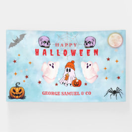 Custom Small Business Logo Halloween Party Banner