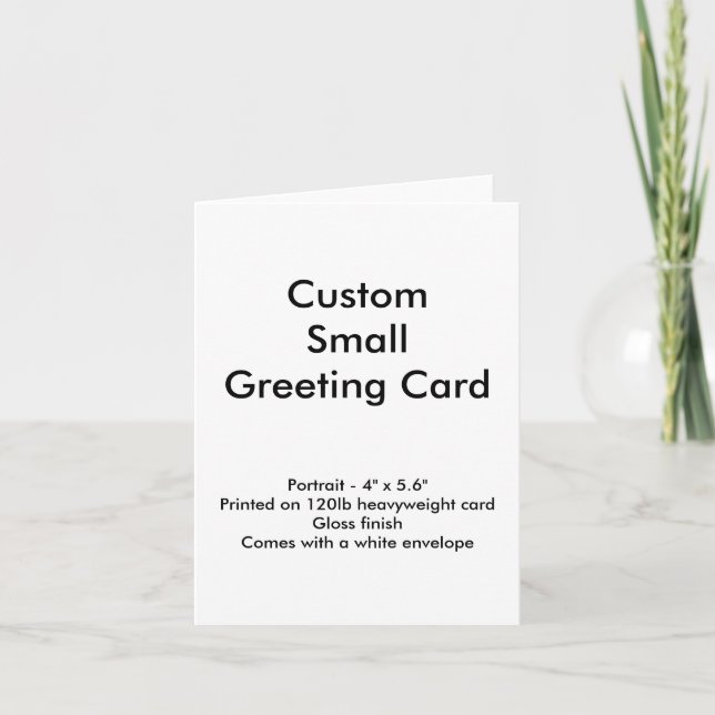 Custom Small Grußkarte - Portrait 4" x 5,6" Karte (Vorderseite)