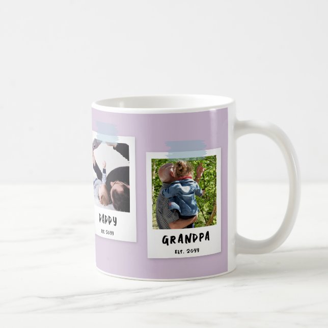 Custom Snapshot Style Father's Day Opa Geschenk Kaffeetasse (Rechts)