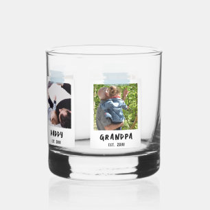 Custom Snapshot Style Father's Day Opa Geschenk Whiskyglas
