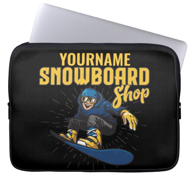 Custom Snow Boarder Snowboard Shop Big Air Laptopschutzhülle (Vorderseite)