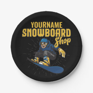Custom Snow Boarder Snowboard Shop Big Air Pappteller