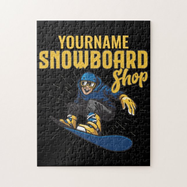 Custom Snow Boarder Snowboard Shop Big Air Puzzle (Vertikal)
