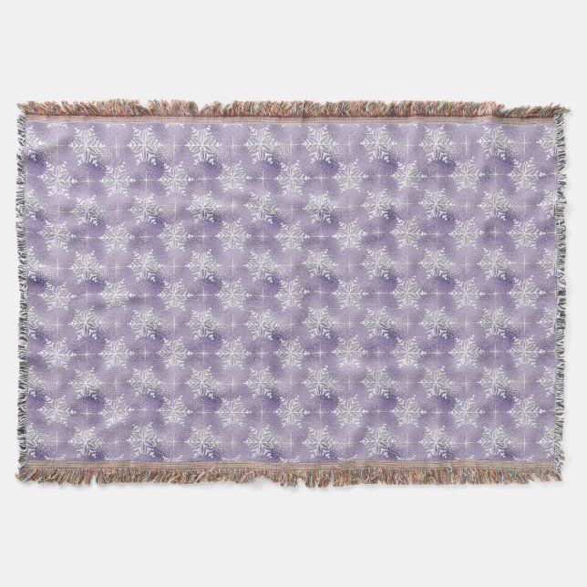 Custom Snowflake Throw Blanket Decke (Vorderseite)