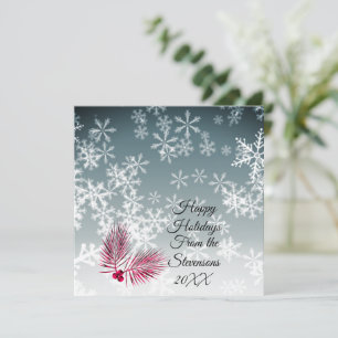 Custom Snowflake Weihnachts-Flat Card
