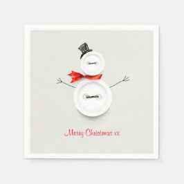 Custom Snowman Merry Christmas Paper Napkins Serviette