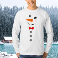 Custom Snowman Red Bowtie Black Buffalo Tasten T
