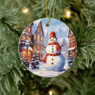 Custom Snowman Weihnachtsschmuck