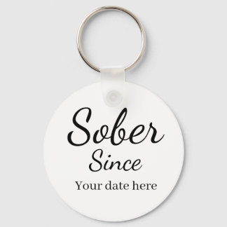 Custom “Sober Since” Keychain - Sobriety Date  Schlüsselanhänger