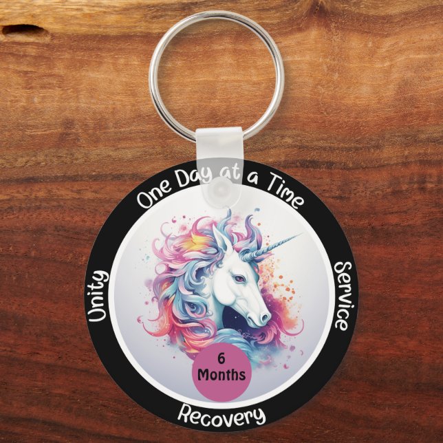 Custom Sobriety Erholung Meilenstein Geschenk - Ei Schlüsselanhänger (Vorderseite)