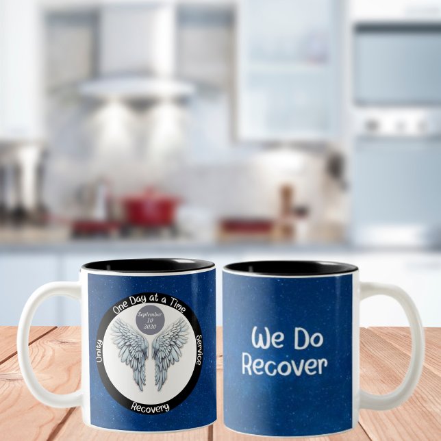 Custom Sobriety Erholung Meilenstein Geschenk - Fl Zweifarbige Tasse (Von Creator hochgeladen)