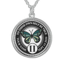 Custom Sobriety Medallion mit Schmetterling