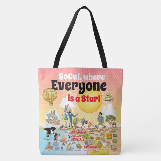 Custom SoCal Tote Bag (Vorderseite)