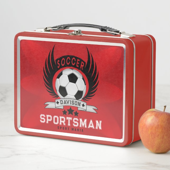 Custom Soccer Back to school Metall Brotdose (Beispiel)