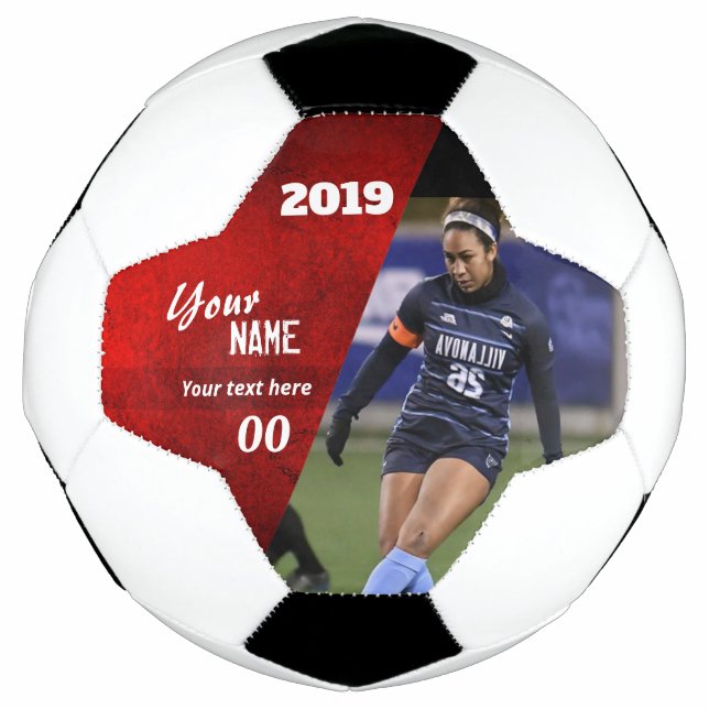 Custom Soccer Ball Red (Vorderseite)
