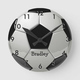 Custom Soccer Ball Sports Round Clock Runde Wanduhr