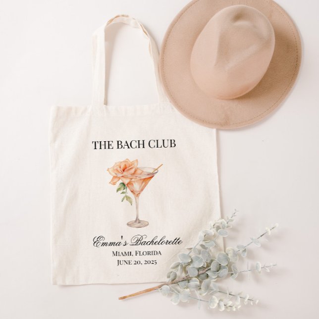 Custom Social Club Blush Cocktail Leinwand Tragetasche (Custom Social Club Blush Cocktail Canvas Tote)