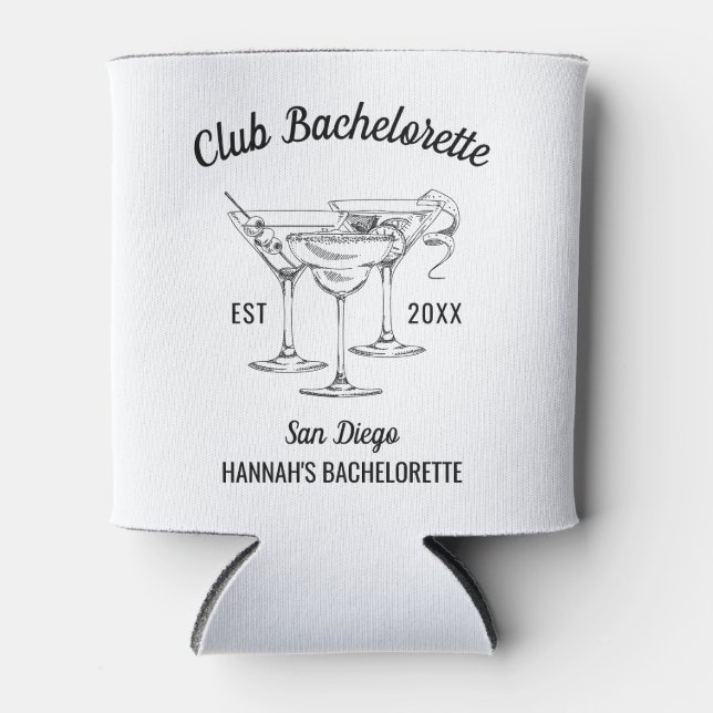 Custom Social Club Junggeselinnen-Abschied Bach Fa Dosenkühler (Vorderseite)