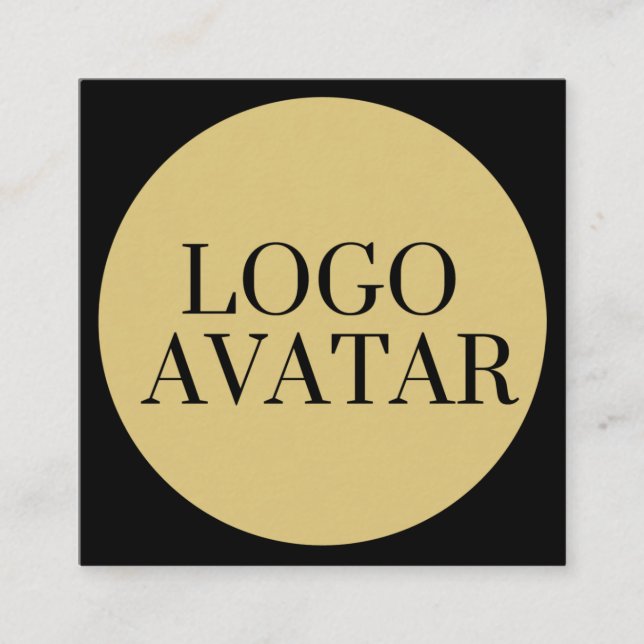 CUSTOM SOCIAL MEDIA ICONS AVATAR LOGO Business Quadratische Visitenkarte (Vorderseite)