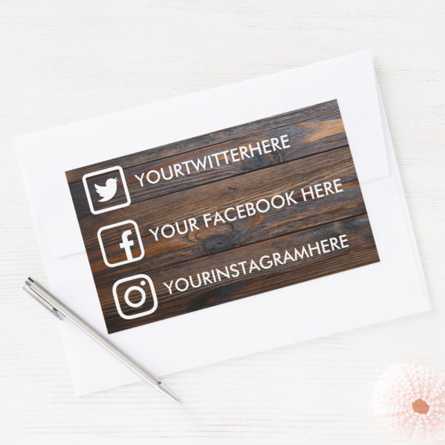 Custom Social Media Stickers (Umschlag)