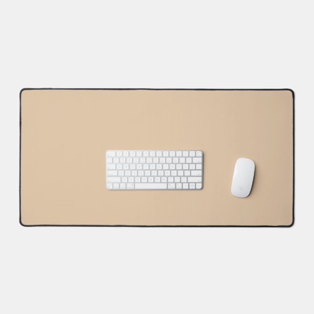 Custom Soft Beige Desk Mat - elegant und Minimalis Schreibtischunterlage (Tastatur & Maus)