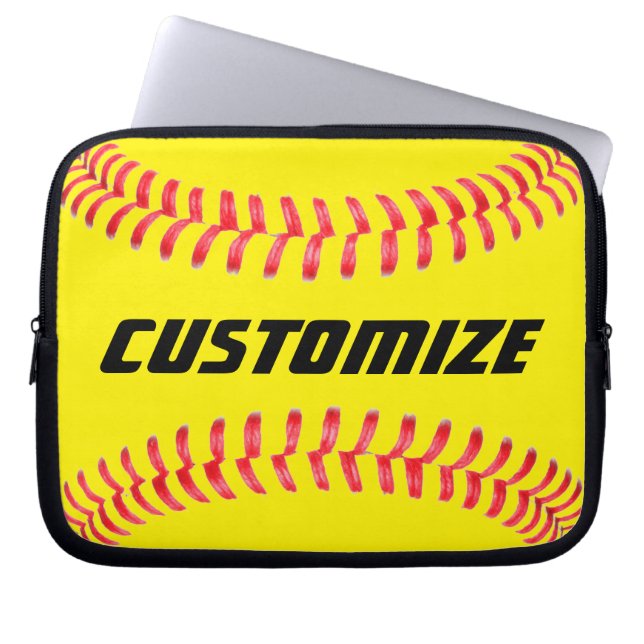 Custom Softball Laptop Sleeve (Vorderseite)