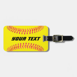 Custom Softball Luggage Tag Gepäckanhänger