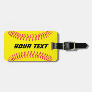 Custom Softball Luggage Tag Gepäckanhänger