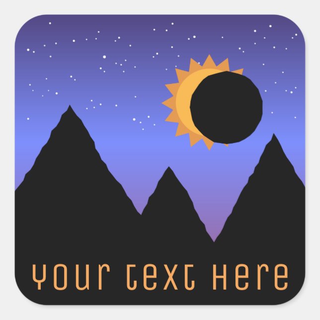 Custom Solar Eclipse 2017 Stickers (Vorderseite)