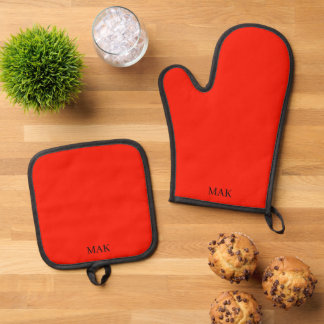 Custom Solid red Christmas stylish Ofenhandschuh & Topflappen-Set