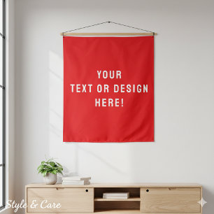 Custom Solid Red Tapestry - Personalisiert für Sie Wandteppich
