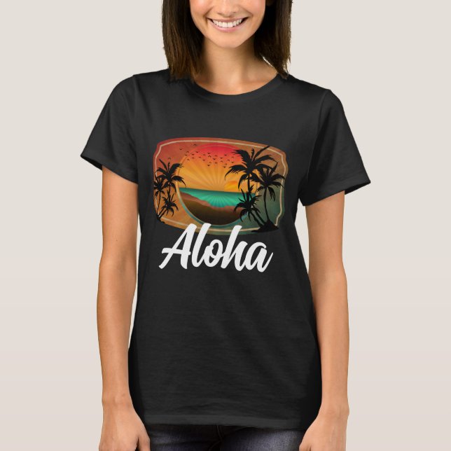 CUSTOM SOMMER ALOHA VACAY MODE T-Shirt (Vorderseite)