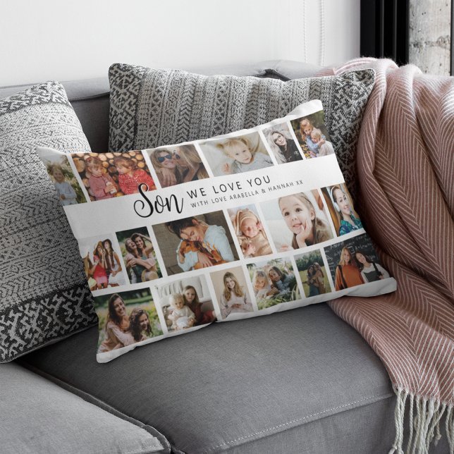 Custom Son 18 Photo Collage Lendenkissen (Von Creator hochgeladen)