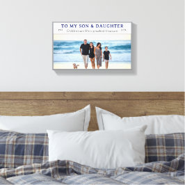 Custom Son & Daughter's Day Family Photo Canvas Leinwanddruck
