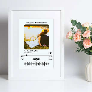 Custom Song Music Player Style Foto Geschenk für s Poster