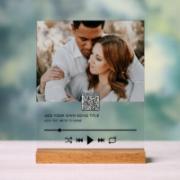 Custom Song Plaque Foto QR Code Music Video Link