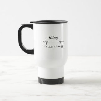 Custom Soundwave Song Code Mug-Personalized Voice  Reisebecher