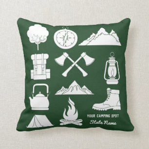 Custom Souvenir Camping Collage Campers Kissen