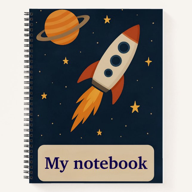 Custom Space Adventure Notebook für Boys Notizbuch (Vorderseite)
