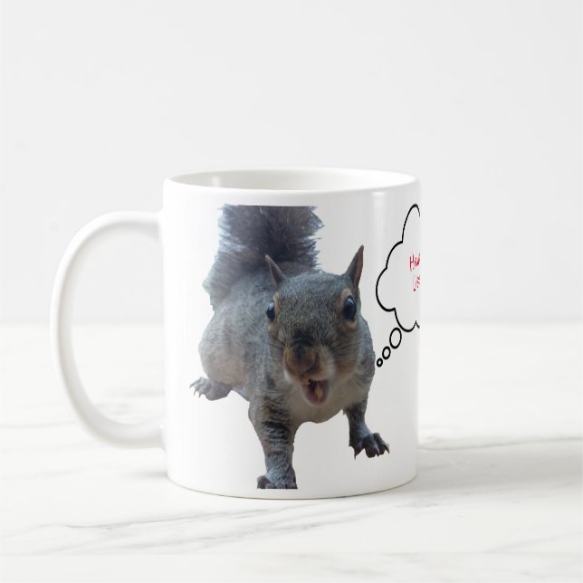 Custom Speech Funny Squirrel Tasse (Links)