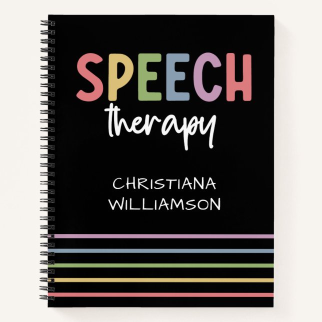 Custom Speech Therapy SLP Speech Pathologe Notizbuch (Vorderseite)