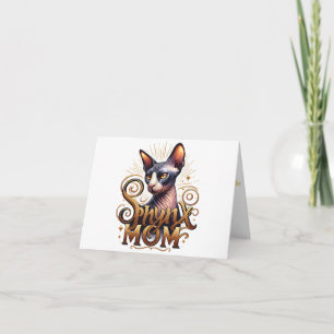 Custom Sphynx Cat Mama Glückwunsch Muttertagskarte Feiertagskarte