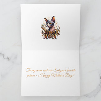 Custom Sphynx Cat Mama Glückwunsch Muttertagskarte Karte
