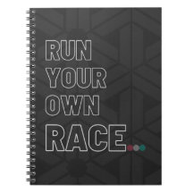 Custom Spiral Foto Notebook "Run Your Own Race"