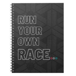 Custom Spiral Foto Notebook "Run Your Own Race" Notizblock