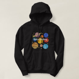 Custom Spiral Galaxy Edge Modern Black Universe Hoodie