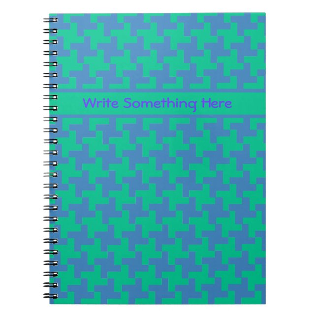 Custom Spiral Notebook, Emerald und Blue Dogzahns Notizblock (Vorderseite)