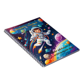 Custom Spiral Notebook for Kids - Space Theme "You Notizblock
